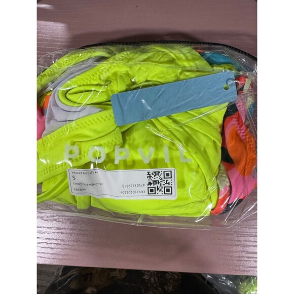 Popvil Plant Ruched Nylon Elegant Tankini - Picture 3 of 5